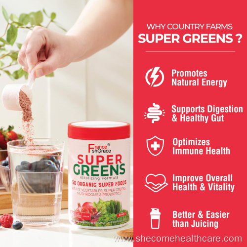 Organic Energy powder Mushrooms Super Greens Berry powder